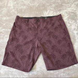 7 Diamonds Honolua Performance Shorts Purple Floral Men's Size 38